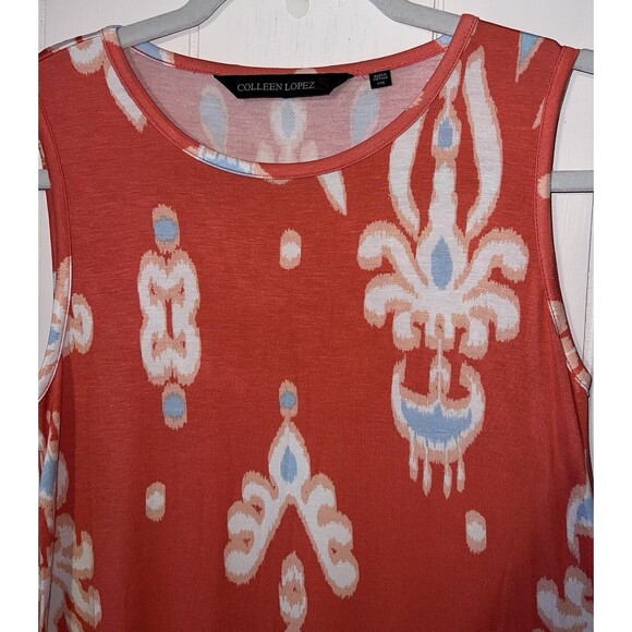 Colleen Lopez Orange Printed Ikat Maxi Dress Size XXS Calypso Coral NEW - Picture 2 of 5